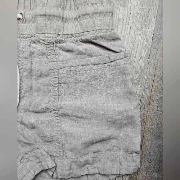 Athleta Cabo Linen Shorts Size 2 Grey 4" inseam - Picture 2 of 8